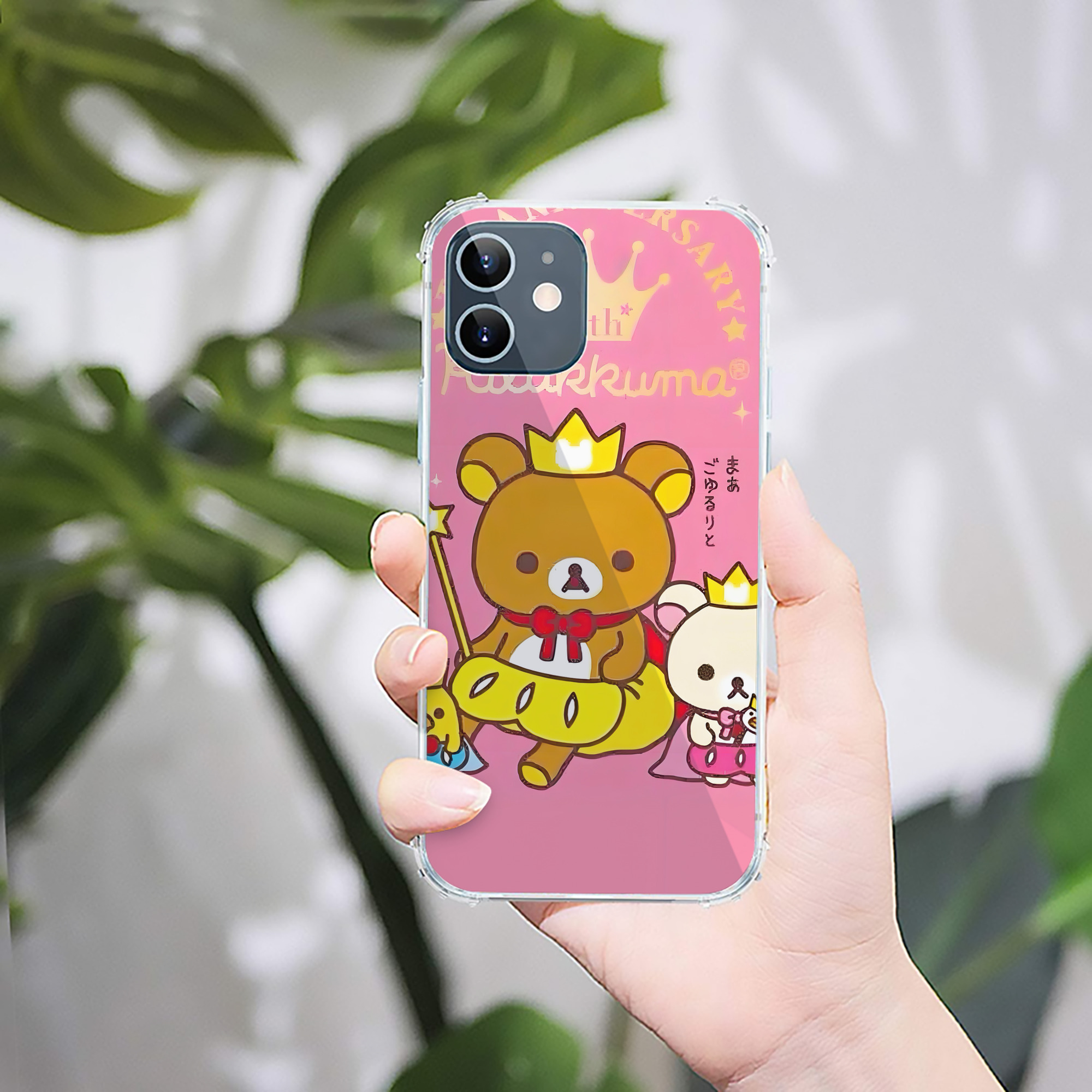 （画像用） リラックマ リラックマ キイロイトリ Rilakkuma Korilakkuma Kiiroitori 【iPhone 12シリーズ対応】透明スマホケース（クリアソフトケース）